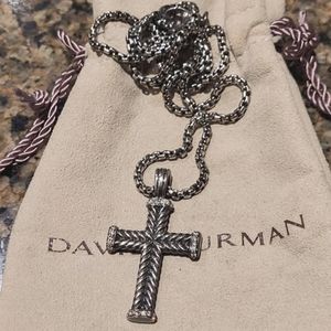 David Yurman Cross Chain with Diamonds